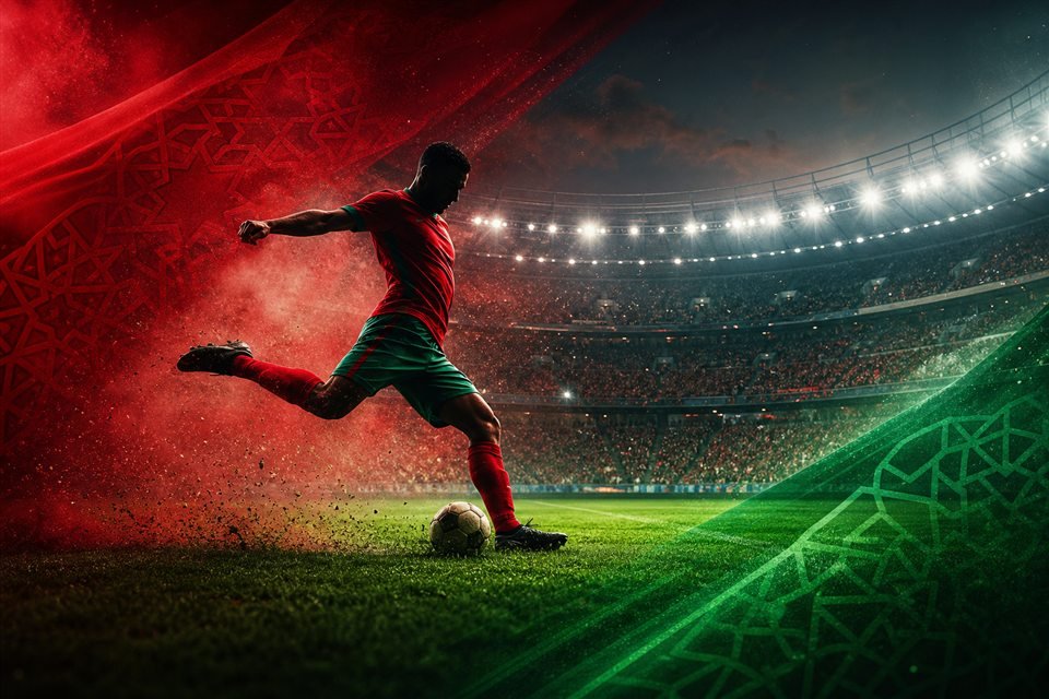 Morocco football nation match-night artwork